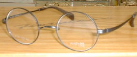 チタン・サンプラチナの丸メガネ